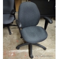 Grey Patterned Adjustable Office Task Chair with Arms